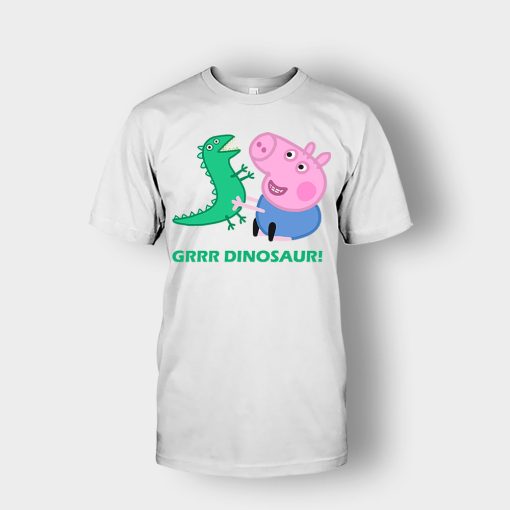 dinosaur-peppa-pig-best-friends-Unisex-T-Shirt-White