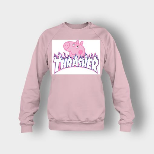 peppa-pig-skateboard-Crewneck-Sweatshirt-Light-Pink