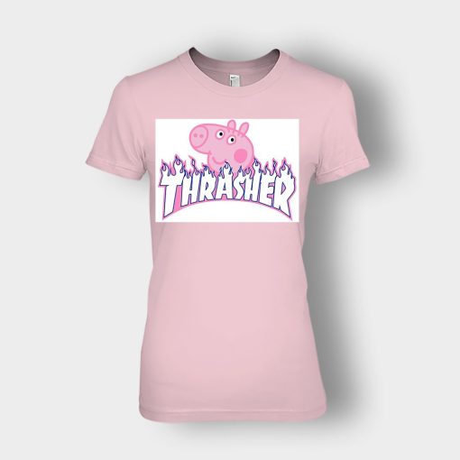 peppa-pig-skateboard-Ladies-T-Shirt-Light-Pink